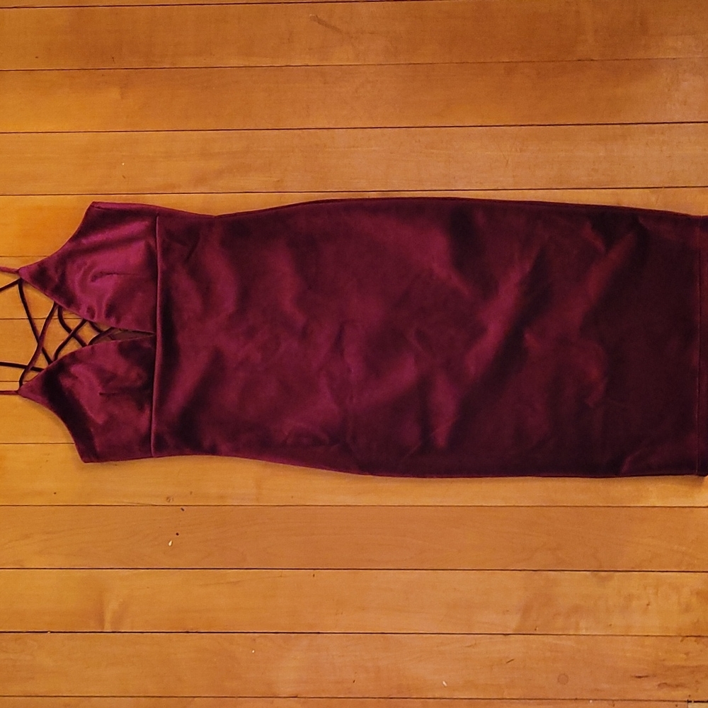 Criss Cross Velvet Dress